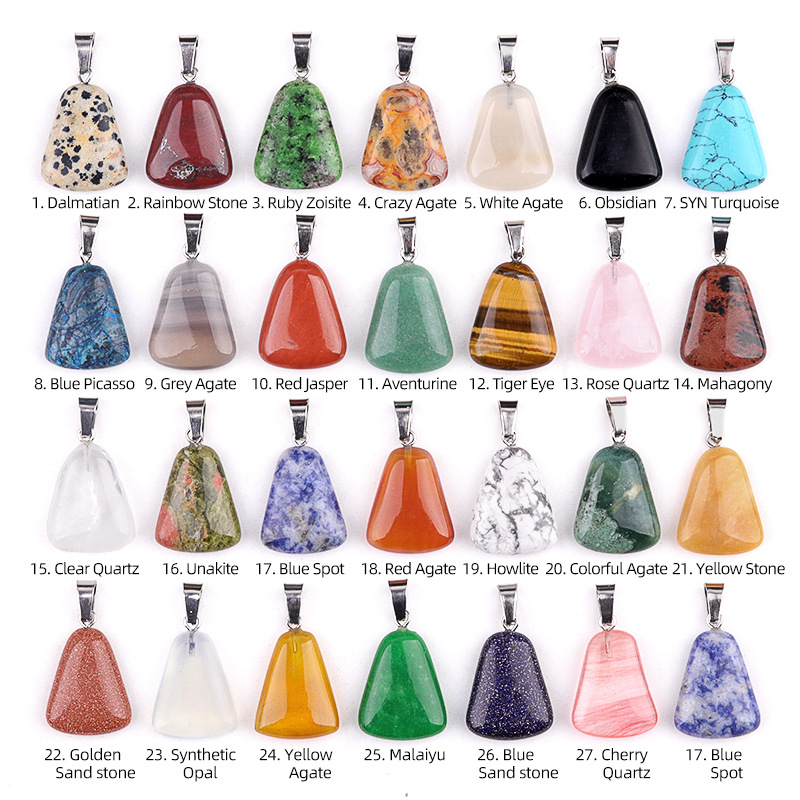 20 pz/borsa intaglio cristallo - Crystal Pendant Necklace Natural Stone recensione e prezzo