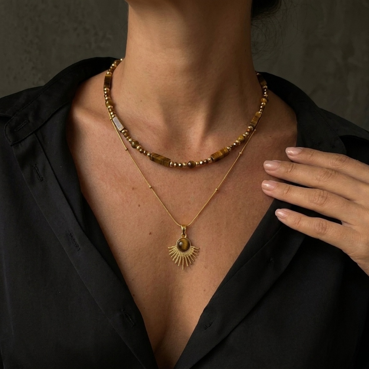 Collana con Pendente a Forma d - Layered Pendant Necklace Aesthetic recensione e prezzo