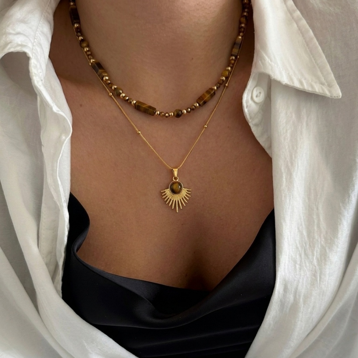 Collana con Pendente a Forma d - Layered Pendant Necklace Aesthetic recensione e prezzo