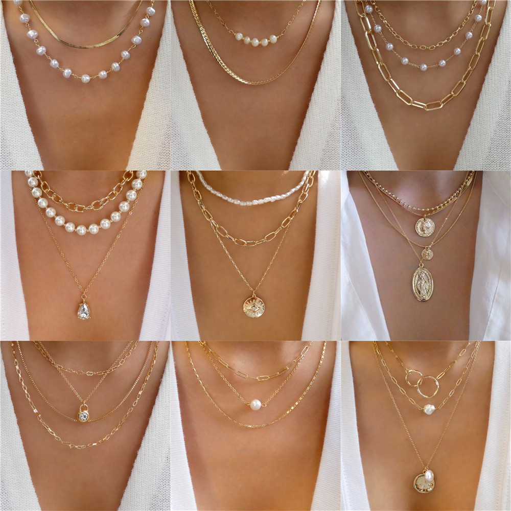 Collana multistrato di cristal - Pearl Choker Necklace Vintage recensione e prezzo