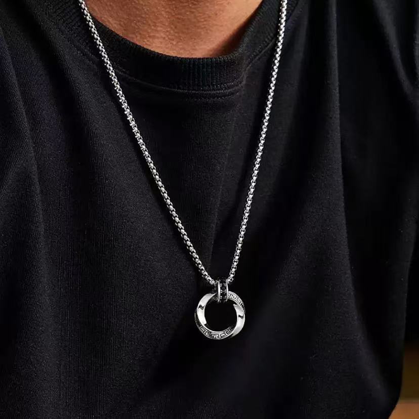 Nuova collana in argento sterl - 925 Sterling Silver Chain Necklace Men recensione e prezzo