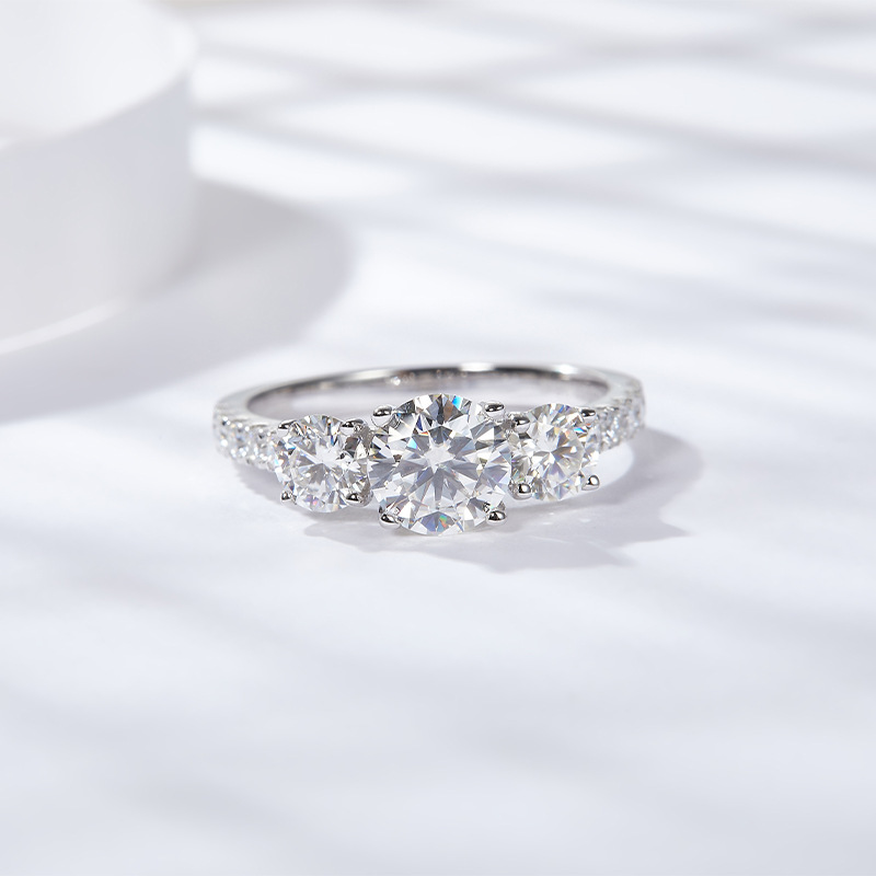 HTOTOH 3 pietre 1 carati D col - Moissanite Engagement Ring 1 Carat recensione e prezzo