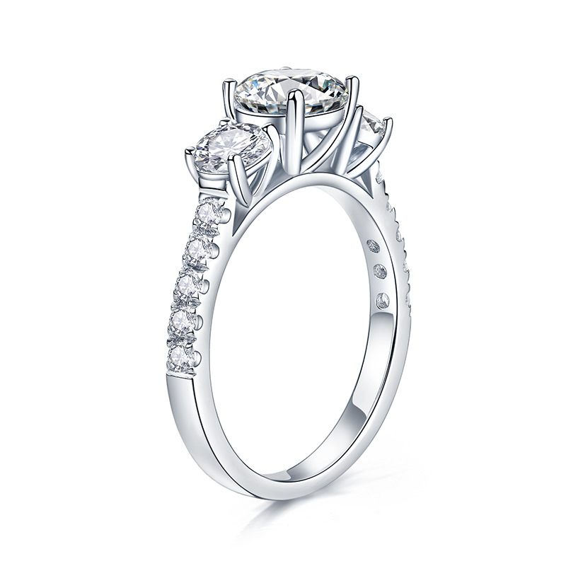 HTOTOH 3 pietre 1 carati D col - Moissanite Engagement Ring 1 Carat recensione e prezzo