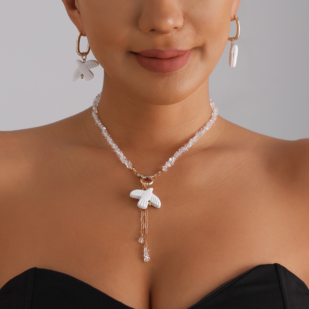 Collana girocollo e orecchini  - Layered Pendant Necklace Aesthetic recensione e prezzo