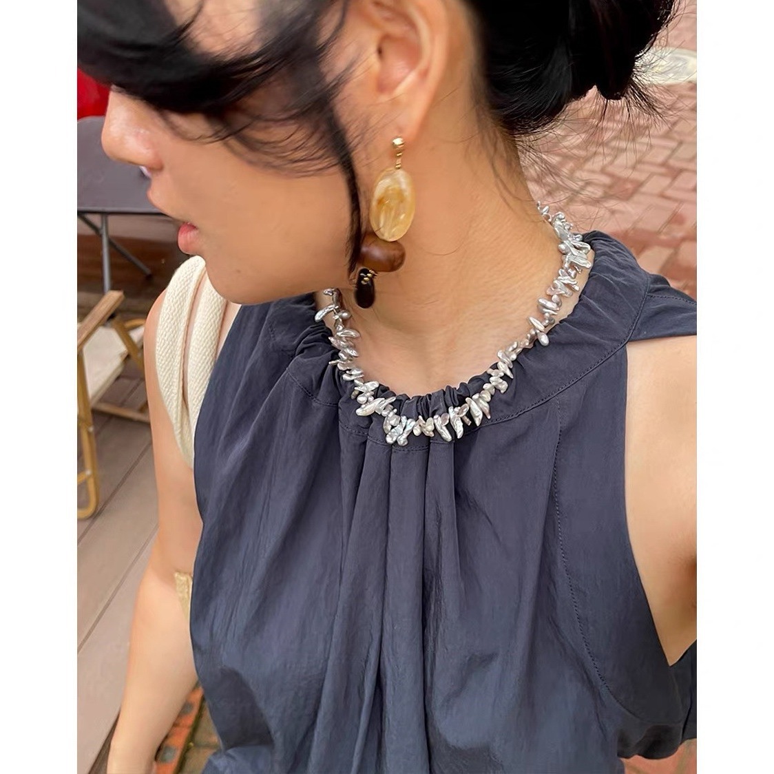 Collana girocollo con perle in - Pearl Choker Necklace Vintage recensione e prezzo