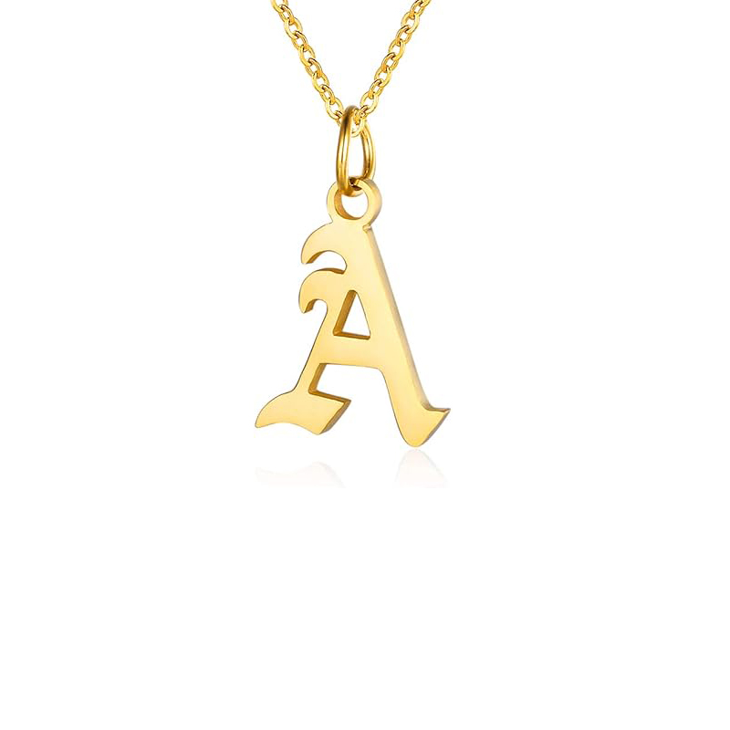 Collane con Lettere per Donne, - Initial Letter Necklace 18K Gold recensione e prezzo