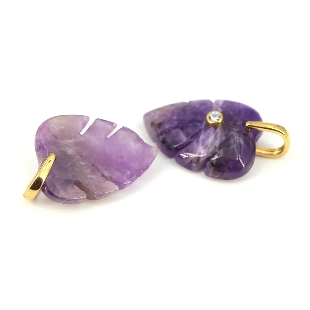 Ciondolo a Foglia in Cristallo - Crystal Pendant Necklace Natural Stone recensione e prezzo